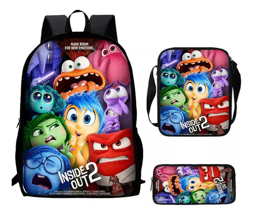 Yx Set Mochilas Escolares Girls Inside Out 2, 3 Unidades Con