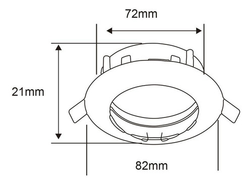 Imagen 2 de 3 de Lampara Empotrable Techo Dirigible Mr16 Blanco Gu5.3 Yd-330/