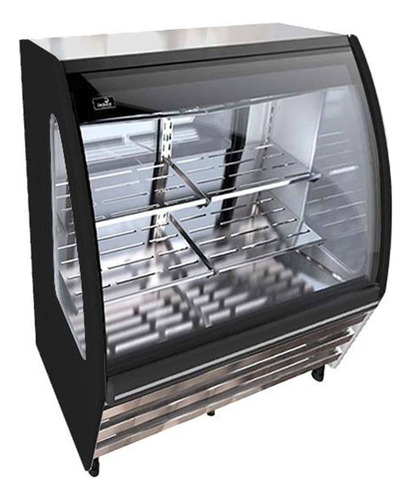 Imbera Bhs100-n Vitrina Pasteles Cristal Curvo 8 Pies Negra