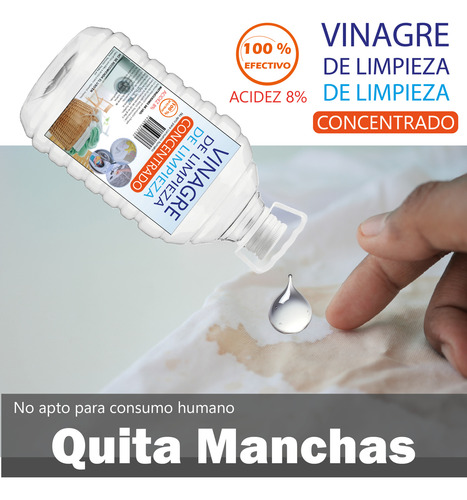 Vinagre Blanco De Limpieza 5lt - Acidez 8%