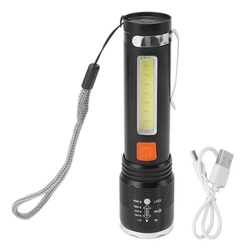 Linterna De Alta Luminosidad, Led P50, Recargable Por Usb, S