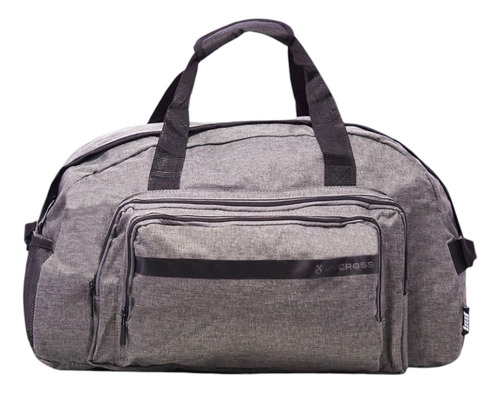 Bolso Deportivo Gimnasio Viaje Unicross 18 Pulgadas Color Gris Oscuro Urbano