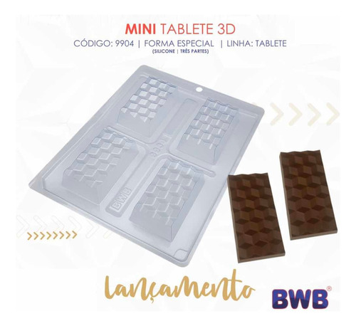 Forma Especial Mini Tablete 3d Cód. 9904 -  Bwb 