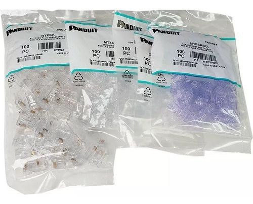 Plug Rj45 Cat6 Chapado Oro 50µ - Panduit 100pz Sp688-c