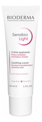 Crema Light Bioderma Sensibio día/noche para piel sensible de 40mL