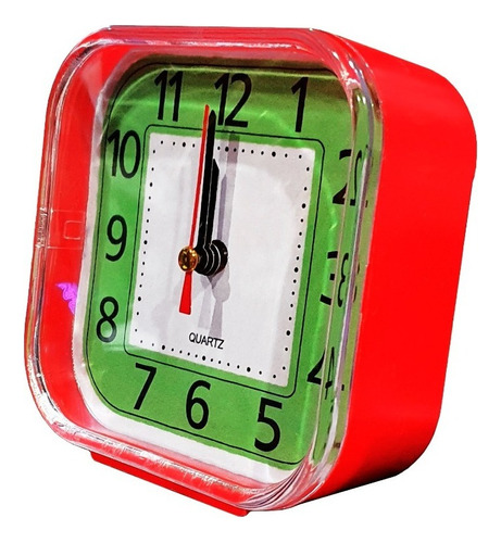 Reloj Despertador Cuadrado Dormitorio Casa Colores Alarma