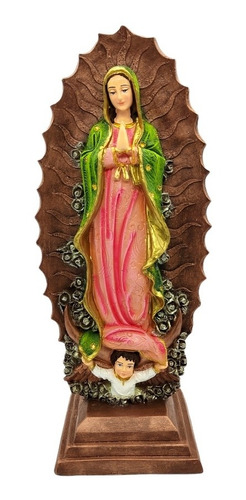 Virgen De Guadalupe Base Cuadrada Grande 40cm 