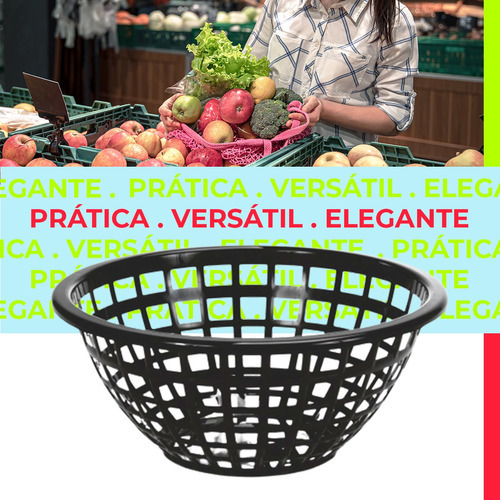 Cesta Organizadora Multiuso Redonda Com 3 Cores Tamanho M