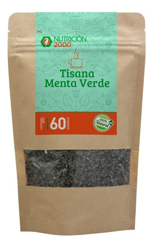 Tisana Menta Verde 60g 100% Organico Nutricion 2000