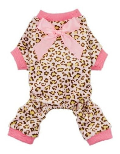 Fitwarm Leopardo De La Cinta Suave Pijama De Terciopelo Perr