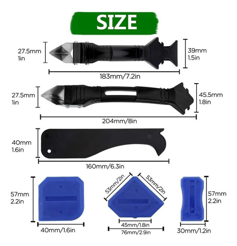 Ferramentas De Calafetagem De Silicone 3 Em 1 Jf