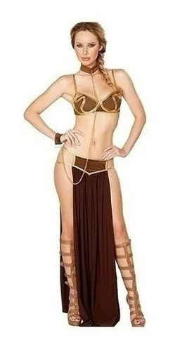 Disfraz De Princesa Cosplay Leia Esclavo 