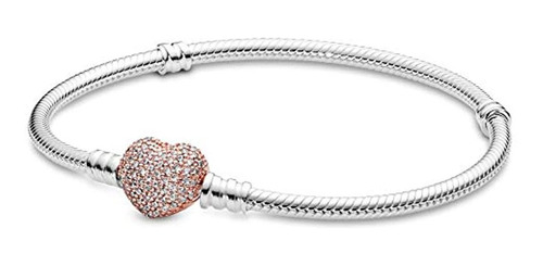 Pulsera Con Corazón En Rosa Pandora