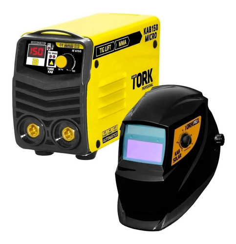 Imagem 2 de 6 de Kit Inversora Solda Kab 150 Micro + Máscara Automática Tork