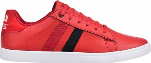 Tenis Para Hombre Urban Shoes 0011 Rojo Blanco Casual Comodo