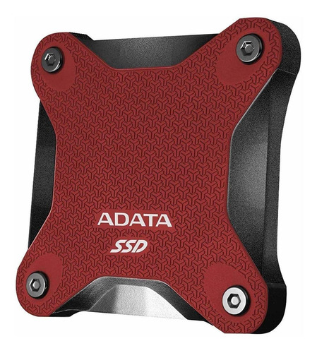 Imagen 2 de 3 de Disco sólido SSD externo Adata ASD600Q-480GU31-C 480GB red
