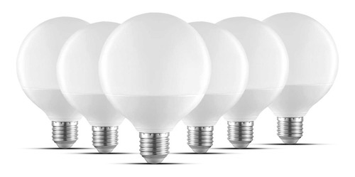 Lampara Globo Led E27 12w Pack X6 Fria Calida Bajo Consumo