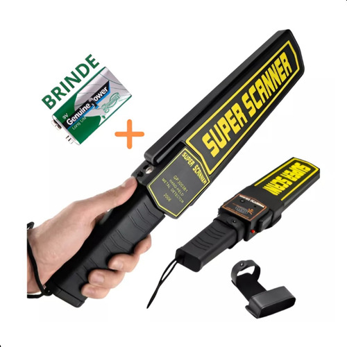 Detector De Metais Metal Scanner De Ouro Profissional Cor Preto