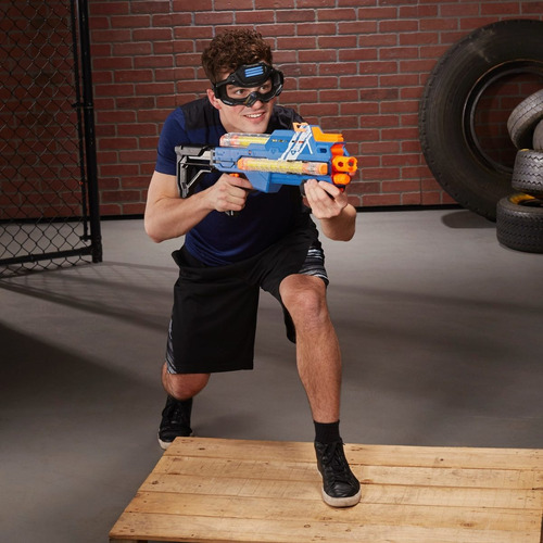 Lanzador Hypnos Xix-1200 Nerf Rival Color Azul