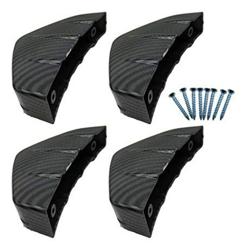 Aleron - Usonline911 4 Pcs Rear Bumper Fins Spoiler Wing Lip