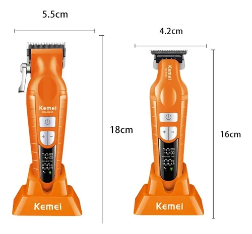 Super Combo Kemei Profesional Inalámbrico Con Base Km-8543
