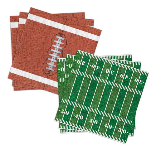 Napkins De Fútbol Desechables, 100 Unidades, 2 Estilos.