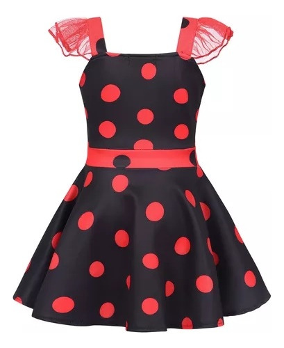 Vestido Tirantes Miraculous Ladybug Niñas Cosplay Halloween