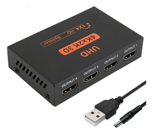 Divisor Hdmi Splitter De Señal 4k 1 Entrada 4 Salidas