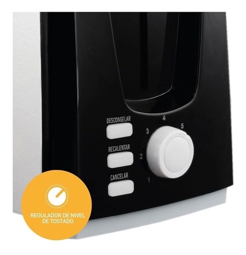 Imagen 3 de 5 de Tostadora Electrica Peabody 2 Panes 7 Niveles Pe-t1305