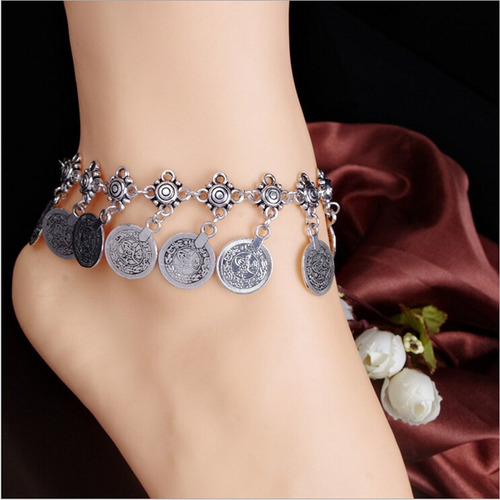 2 Piezas De Joyería Turca Antigua Boho Moneda Boho Tribal