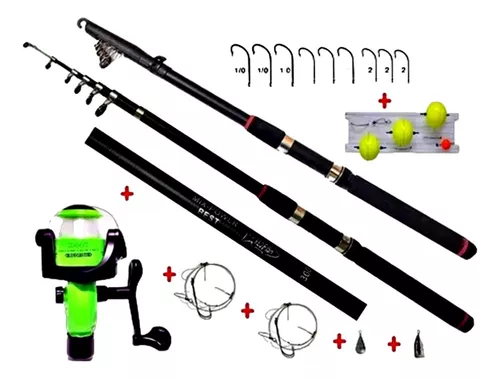 Combo Pejerrey Caña 2.40 Mts + Reel + Kit De Pesca Oferta