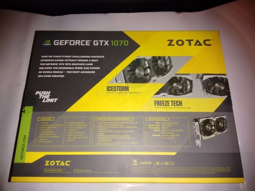Tarjeta De Video Zotac Geforce Gtx 1070 Mini 8gb Video Dp