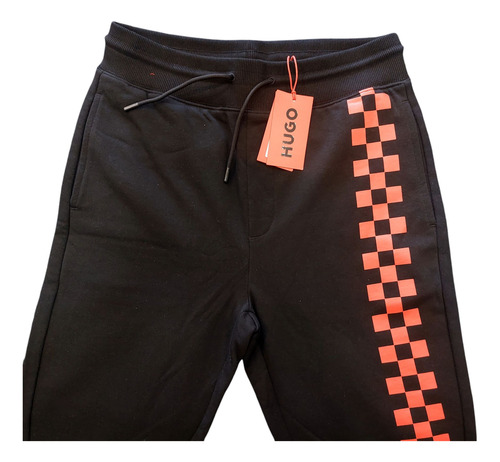 Pants Hugo Jogger Negro Con Rojo Talla S (chica) Regular Fit