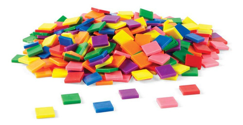 Cuadrados De Plástico 7 Colores Manípulos Conteo Matemático
