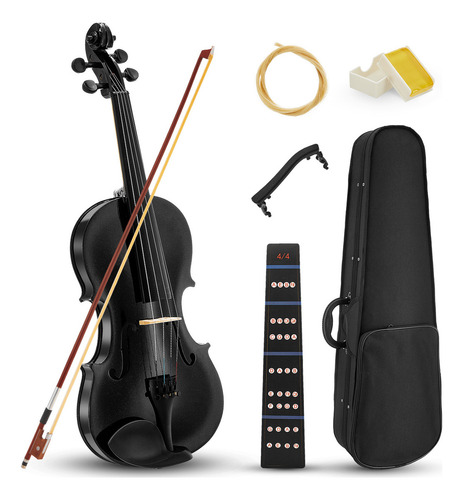 Violin Acustico Profesional 4/4 Con Estuche Zuszox, Set De Violín Para Principiantes, Adultos Y Estudiantes Con Resina, Hombrera, Arco, Afinador Y Pegatinas Para Diapasón