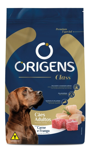 Ração Cães Class Premium Especial Carne Frango 15kg Origens