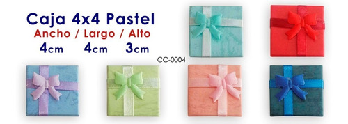 Cajas Regalo Joyeria 4x4 Para Anillo Y Aros.pack 48 Unidades