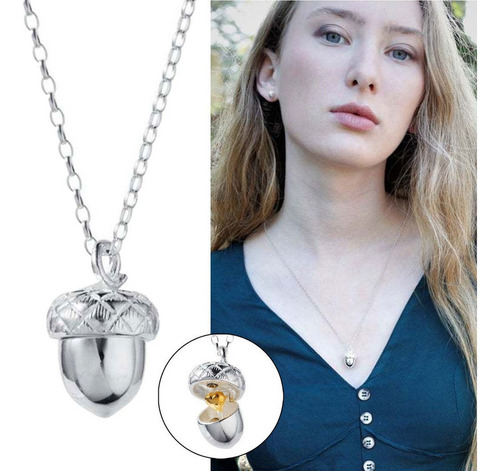 Collar Con Colgante De Bellota Con Forma De Corazón De Piña,