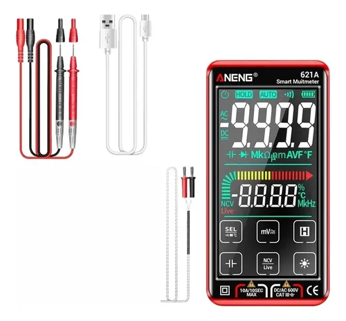 comprar Multímetro Digital Inteligente 621a, Probador De Transistor