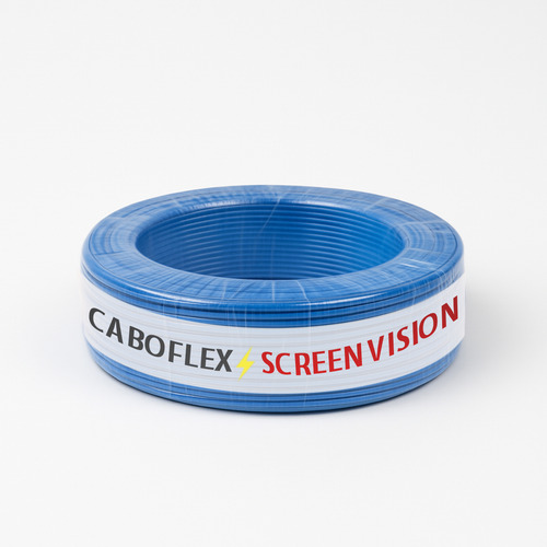 Fio 10mm Cabo Flexível Rolo Com 50 Metros Elétrico 750v Cor Azul Marca Screen Vision