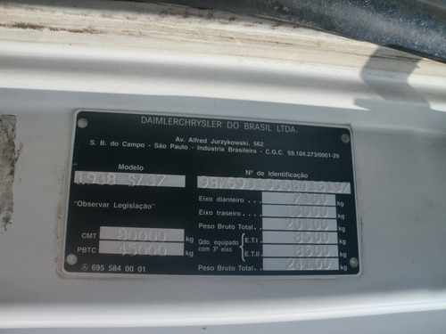 Mb 1938 S 2005/2005 No Chassi