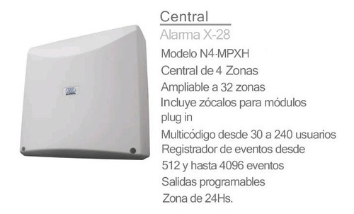Imagen 2 de 10 de Kit Alarma Domiciliaria X28 Casa Completo