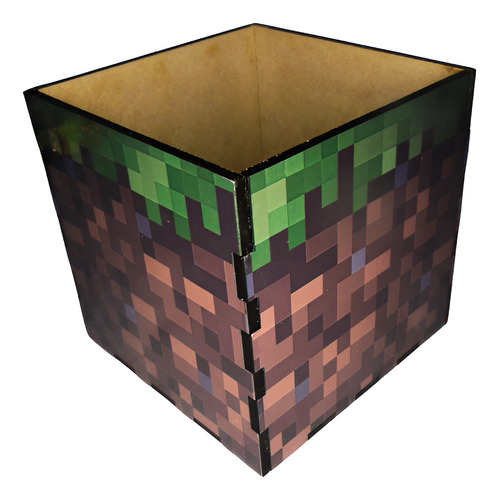 Par De Lapiceras Minecraft Mdf Con Diseño En Impresión Verde Lima