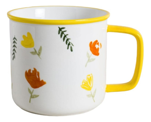 Taza Ceramica Flores Amarillas