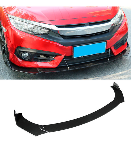 Front Lip De Parachoque 3 Pieza Ajustable Spliter Jdm Tuning