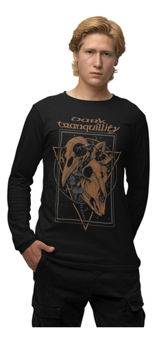 Camiseta Manga Larg Death Metal Melódico Dark Tranquility C2