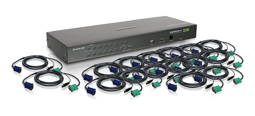 Iogear 16-port Usb Ps / 2 Combo Kvm Switch W / Full Set Of C