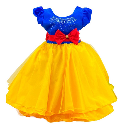 Vestido Branca De Neve 1 A 4 Anos