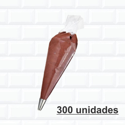 Saco De Confeitaria Descartável  (300 Un.) G - 50cm + Brinde
