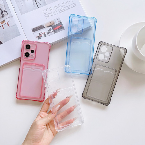 Funda Para Redmi 12 4g, Note 12r Y 13c, Transparente, Protectora, Delgada, Resistente A Caídas, Funda Tipo Cartera